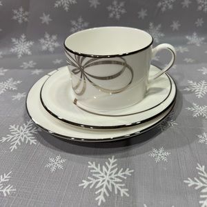 Kate, Spade cup & saucer and cake plate by Lennox.
